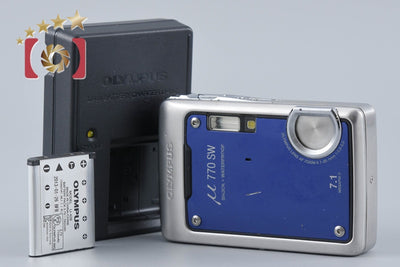 【中古】OLYMPUS オリンパス μ770SW ディープブルー コンパクトデジタルカメラ