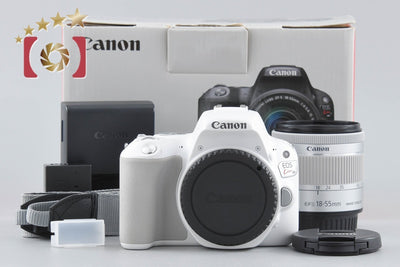 【中古】Canon キヤノン EOS Kiss X9 EF-S 18-55 IS STM レンズキット ホワイト シャッター回数僅少 元箱付き