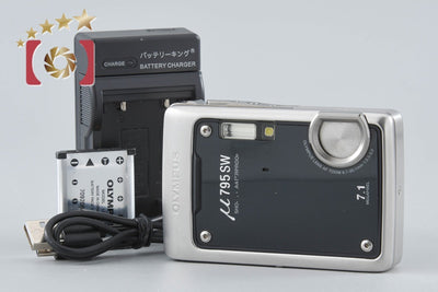 【中古】OLYMPUS オリンパス μ795SW ピアノブラック 防水コンパクトデジタルカメラ