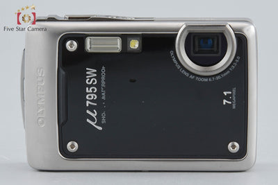 【中古】OLYMPUS オリンパス μ795SW ピアノブラック 防水コンパクトデジタルカメラ