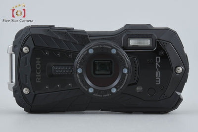 【中古】RICOH リコー PENTAX ペンタックス WG-70 ブラック 防水アクションカメラ シャッター回数僅少