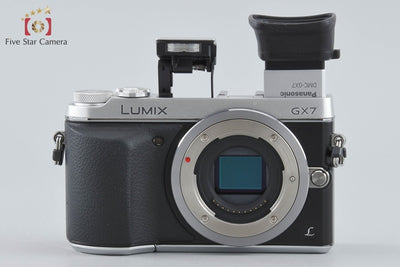 【中古】Panasonic パナソニック LUMIX DMC-GX7 シルバー ミラーレス一眼カメラ シャッター回数僅少