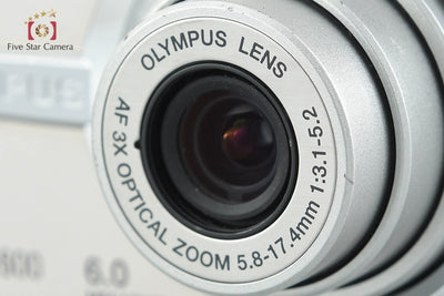【中古】OLYMPUS オリンパス μ DIGITAL 600 シルバー コンパクトデジタルカメラ