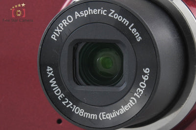 【中古】KODAK コダック PIXPRO FZ43 レッド コンパクトデジタルカメラ