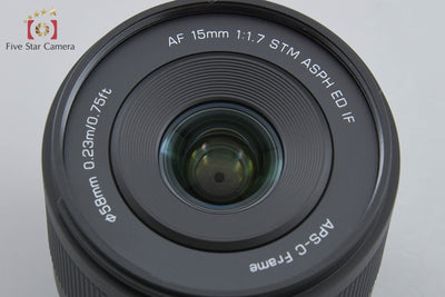 【中古】VILTROX ビルトロックス 15mm f/1.7 AIR STM ASPH ED IF ソニーEマウント APS-C用 元箱付き