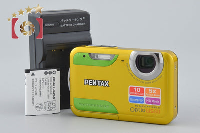 【中古】PENTAX ペンタックス Optio WS80 イエロー コンパクトデジタルカメラ