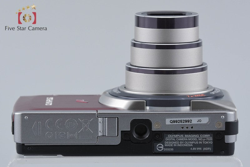 中古】OLYMPUS オリンパス μ-7020 レッド コンパクトデジタルカメラ
