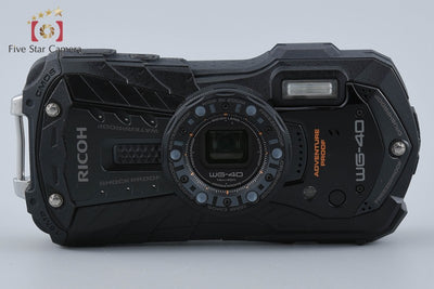 【中古】RICOH リコー PENTAX ペンタックス WG-40 ブラック コンパクトデジタルカメラ シャッター回数僅少