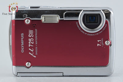 【中古】OLYMPUS オリンパス μ725SW ワインレッド コンパクトデジタルカメラ