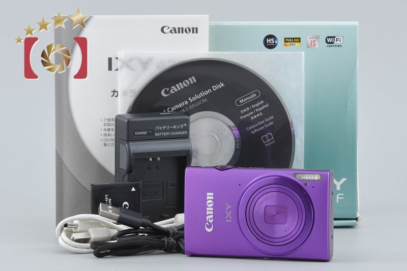 [Used] Canon IXY 430F Purple Compact Digital Camera with Original Box