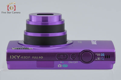 【中古】Canon キヤノン IXY 430F パープル コンパクトデジタルカメラ 元箱付き