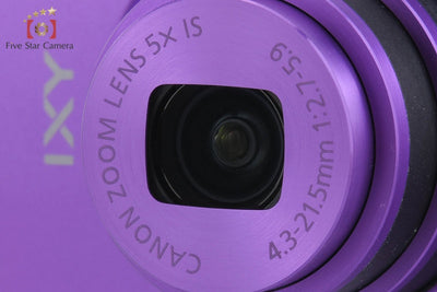 【中古】Canon キヤノン IXY 430F パープル コンパクトデジタルカメラ 元箱付き