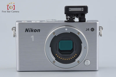 【中古】Nikon ニコン 1 J4 シルバー 標準パワーズームレンズキット シャッター回数僅少