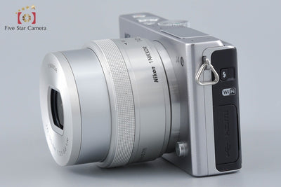 【中古】Nikon ニコン 1 J4 シルバー 標準パワーズームレンズキット シャッター回数僅少