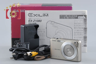 【中古】Casio カシオ EXILIM ZOOM EX-Z1080 ゴールド コンパクトデジタルカメラ 元箱付き