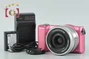 【中古】SONY ソニー α5000 ILCE-5000L パワーズームレンズキット ピンク シャッター回数僅少 多言語対応