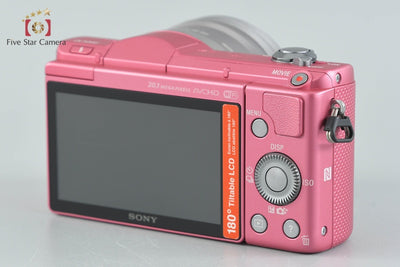 【中古】SONY ソニー α5000 ILCE-5000L パワーズームレンズキット ピンク シャッター回数僅少 多言語対応