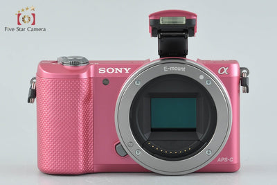 【中古】SONY ソニー α5000 ILCE-5000L パワーズームレンズキット ピンク シャッター回数僅少 多言語対応