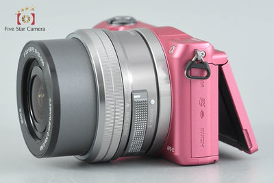 【中古】SONY ソニー α5000 ILCE-5000L パワーズームレンズキット ピンク シャッター回数僅少 多言語対応