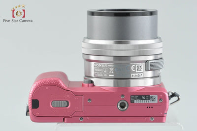 【中古】SONY ソニー α5000 ILCE-5000L パワーズームレンズキット ピンク シャッター回数僅少 多言語対応
