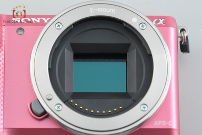 【中古】SONY ソニー α5000 ILCE-5000L パワーズームレンズキット ピンク シャッター回数僅少 多言語対応
