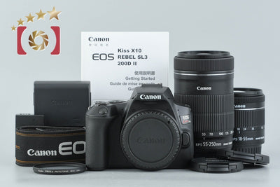 【中古】Canon キヤノン EOS Kiss X10 ダブルズームキット シャッター回数僅少