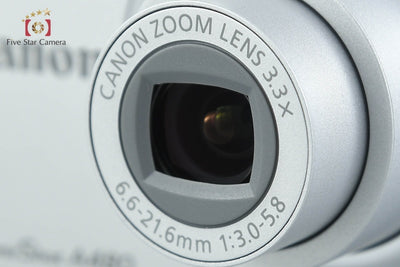 【中古】Canon キヤノン PowerShot A480 シルバー コンパクトデジタルカメラ 元箱付き
