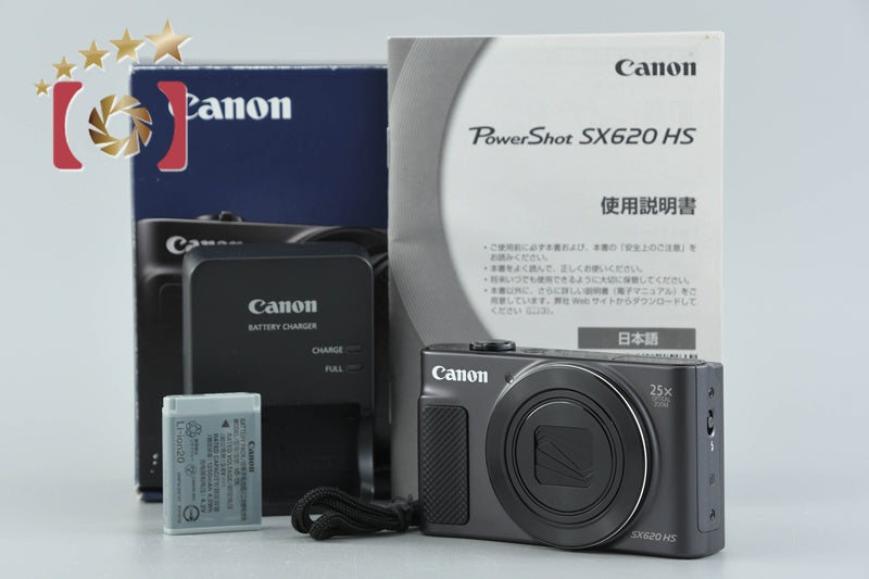 【中古】Canon キヤノン PowerShot SX620 HS ブラック コンパクトデジタルカメラ 元箱付き