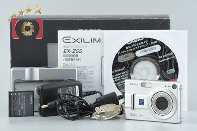 【中古】Casio カシオ EXILIM EX-Z55 シルバー コンパクトデジタルカメラ 元箱付き
