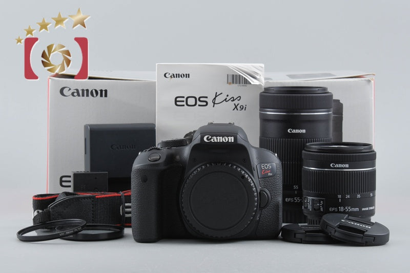 [Used] Canon EOS Kiss X9i Double Zoom Kit - Low Shutter Count, Original Box Included