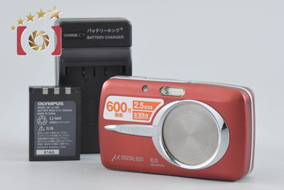 【中古】OLYMPUS オリンパス μ DIGITAL 600 レッド コンパクトデジタルカメラ