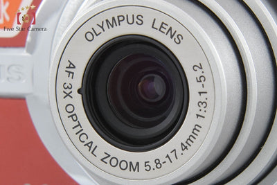 【中古】OLYMPUS オリンパス μ DIGITAL 600 レッド コンパクトデジタルカメラ