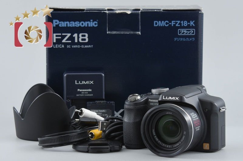 【中古】Panasonic パナソニック LUMIX DMC-FZ18 ブラック コンパクトデジタルカメラ 元箱付き