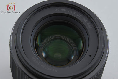 【中古】SIGMA シグマ 30mm f/1.4 DC DN Contemporary キヤノンEF-M用 元箱付き