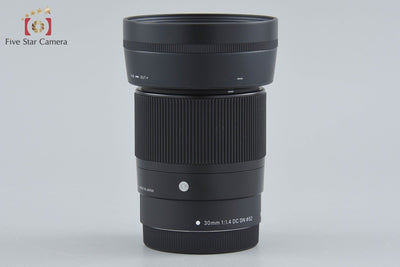 【中古】SIGMA シグマ 30mm f/1.4 DC DN Contemporary キヤノンEF-M用 元箱付き