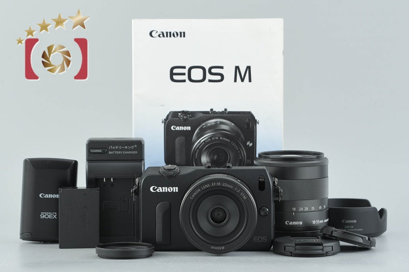 【中古】Canon キヤノン EOS M ダブルレンズキット ブラック