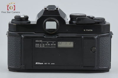 【中古】Nikon ニコン ニュー FM2 後期 ブラック + Ai NIKKOR 50mm f/2 + MF-16 データバック