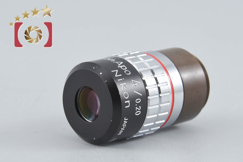 [Used] Nikon Plan Apo 4x/0.20 160/- Microscope Objective Lens
