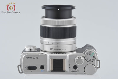 【中古】PENTAX ペンタックス Q10 ズームレンズキット シルバー シャッター回数僅少 元箱付き