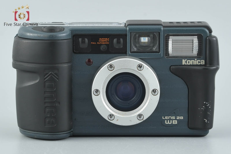 【撮影・OH済み】Konica 現場監督28WB コンパクトフィルムカメラ　K 中古】Konica コニカ 現場監督 28WB ブルー コンパクトフィルムカメラ