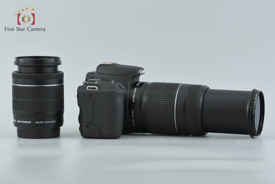【中古】Canon キヤノン EOS Kiss X9 + EF-S 18-55mm f/3.5-5.6 IS STM + EF-S 55-250mm f/4-5.6 IS II シャッター回数僅少