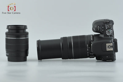 【中古】Canon キヤノン EOS Kiss X9 + EF-S 18-55mm f/3.5-5.6 IS STM + EF-S 55-250mm f/4-5.6 IS II シャッター回数僅少