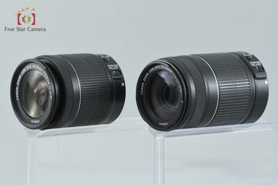 【中古】Canon キヤノン EOS Kiss X9 + EF-S 18-55mm f/3.5-5.6 IS STM + EF-S 55-250mm f/4-5.6 IS II シャッター回数僅少