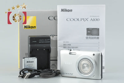 【中古】Nikon ニコン COOLPIX A100 シルバー コンパクトデジタルカメラ 元箱付き