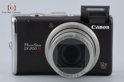 【中古】Canon キヤノン PowerShot SX200 IS ウォームブラック コンパクトデジタルカメラ