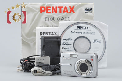 【中古】PENTAX ペンタックス Optio A20 シルバー コンパクトデジタルカメラ 元箱付き