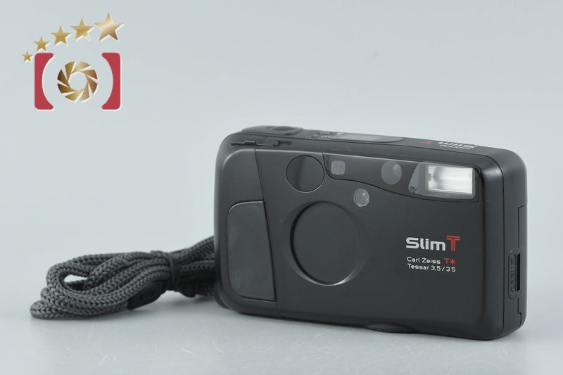 【中古】Kyocera 京セラ Slim T ブラック コンパクトフィルムカメラ