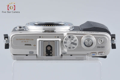 【中古】OLYMPUS オリンパス PEN Lite E-PL7 シルバー ミラーレス一眼カメラ シャッター回数僅少