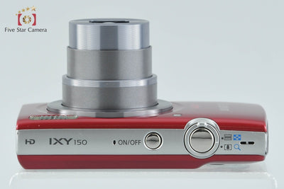 【中古】Canon キヤノン IXY 150 レッド コンパクトデジタルカメラ 元箱付き