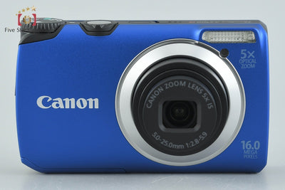 【中古】Canon キヤノン PowerShot A3300 IS ブルー コンパクトデジタルカメラ 元箱付き